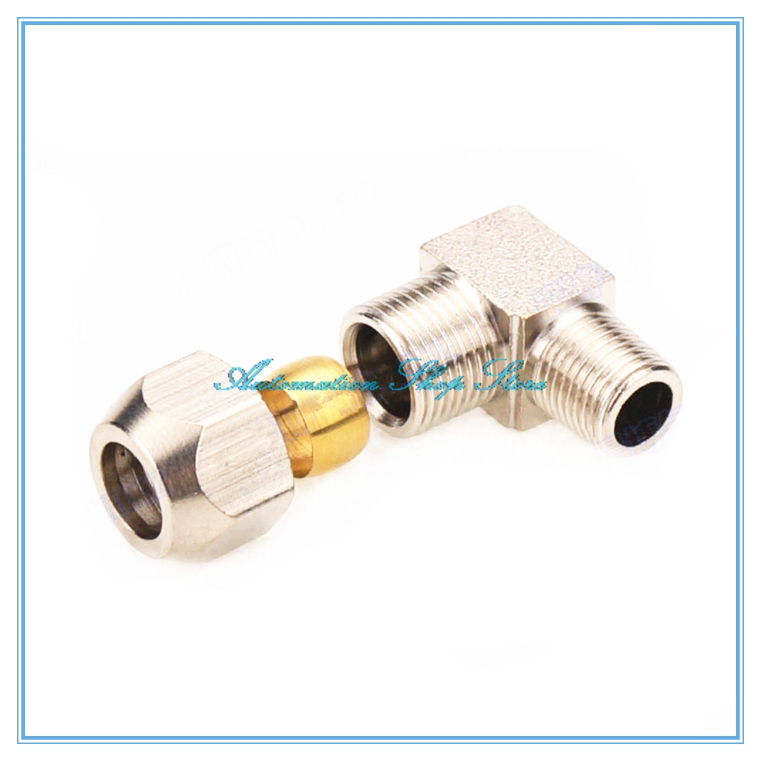 Compression Fitting Brass - Armatura pneumatyczna gwint kolanko mosiądz Fit